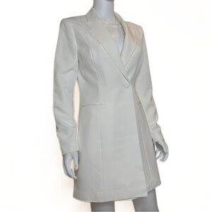 Liv Foster Ivory Tuxedo Crepe Minidress Womens SZ 6 Preppy Office Boss Lady
